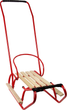 Металеві санки LEAN Toys з штовхачем 13368 Red (5905323215917) - зображення 2