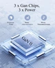 Зарядное устройство для UGREEN X515 GaNInfiniti 30W Fast Charger 3-Port для iPhone 16 15 14 Pro MAX, Samsung Galaxy, Xiaomi Tablet, iPad 2C1A Black (55536) - изображение 3