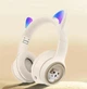 Наушники Bluetooth 5.3 MDR CAT ear VZV-23M 9537 с подсветкой Бежевые - изображение 4