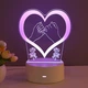 Настольный сенсорный 3D ночник LED светильник Creative Lamps 3D UKC 7 цветов Сердце влюбленных (008q) - изображение 1