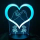 Настольный сенсорный 3D ночник LED светильник Creative Lamps 3D UKC 7 цветов Сердце влюбленных (008q) - изображение 5