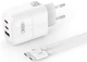 Сетевое зарядное устройство XO L139 triple GaN nitride USB-A/2USB-C 65W with Type-C-Type-C cable White (6920680855469) - изображение 1