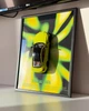 Картина сувенир с масштабной моделью автомобиля BMW M4 CSL металл дерево рамка 30x40см - изображение 1