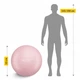 Мяч для фитнеса (фитбол) 4FIZJO 55 см Anti-Burst Pink (P-5907739316271) - изображение 2