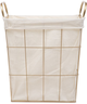 Kosz na bieliznę Homla Lorrey 42 x 27 x 49 cm Złoto-biały (5904183870182) - obraz 2
