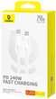 Kabel Baseus Superior 2 USB Type-C - USB Type-C 1.8 m 240 W White (AT6932172657468) - obraz 6