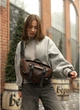 Велика жіноча поясна сумка бананка з екошкіри SAMBAG Коричнева (868038721) - зображення 2