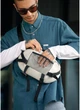 Велика чоловіча поясна сумка бананка з екошкіри SAMBAG Світло-сіра (863038721) - зображення 5