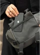 Велика чоловіча поясна сумка бананка з екошкіри SAMBAG Графітова (859038721) - зображення 6