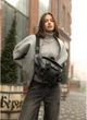 Велика жіноча поясна сумка бананка з екошкіри SAMBAG Графітова (867038721) - зображення 7