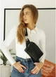 Жіноча сумка бананка на пояс з екошкіри SAMBAG Чорна (793024616) - зображення 1