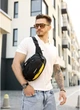 Мужская тканевая сумка через плечо SAMBAG Черная с желтым (10980301517) - изображение 2