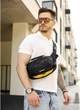 Мужская тканевая сумка через плечо SAMBAG Черная с желтым (10980301517) - изображение 8