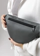 Женская сумка бананка на пояс из экокожи SAMBAG Графит (781024815) - изображение 9