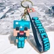 Брелок Майнкрафт резиновый объемный Стив Minecraft 3Д на рюкзак, на ключе подвеска - изображение 2