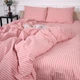 Простынь MirSon Бязь 17-0607 Stripe Pink 220x240 см (2200008054076) - изображение 5