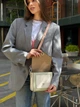 Сучасна та стильна шкіряна жіноча сумка кроссбоді Lamponi Chest one, pink/light green/ivory - зображення 10