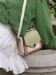 Сучасна та стильна шкіряна жіноча сумка кроссбоді Lamponi Chest one, light green/pink/ivory - зображення 2