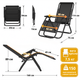 Раскладное кресло шезлонг LEOBRO Zero Gravity Premium Plus Черное (LB-ZGC-E1-BLK) - изображение 2