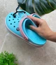 Дитячі крокси для дівчинки Crocs Crocband Kids Ice Blue/White (31/32, блакитні) - изображение 7