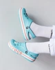 Дитячі крокси для дівчинки Crocs Bayaband Kids Clog Ice Blue/Melon (34/35, бірюзовий) - изображение 3