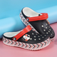 Детские Крокс Крокбенд Чёрные Crocs Drew X Crocband Chevron Clog Black/White (25/26, черный) - изображение 3
