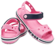 Дитячі сандалії для дівчинки Crocs Bayaband Sandal Kids Pink Lemonade (33/34, рожевий) - изображение 1