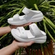 Жіночі шльопанці Crocs CLASSIC CRUSH Slide Sandal White (37-38, білі) - зображення 3