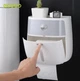 Держатель для туалетной бумаги и салфеток Towel Holder Ecoco с выдвижным ящиком и полкой для телефона, настенный - изображение 3