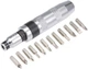 Ударно-поворотная отвертка Impact lot 14 в 1 с набором бит в металлическом кейсе, инструментальная сталь S2, 1/2", PH, SL, HEX - изображение 7