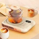 Электрический подогреватель для кружек с регулировкой температуры 55–75°C, цифровым дисплеем и функцией тёплого ветра, Бежевый - изображение 3