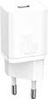 Зарядний пристрій Baseus Super Si 1C 20W With Simple Wisdom Data Cable Type-C/iP 1m White (TZCCSUP-B02) - изображение 1