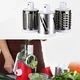 Овощерезка мультислайсер Kitchen Master Tabletop Drum Grater, 3 насадки, красная - изображение 5