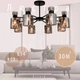 Люстра классическая Ardero BL1180-1 OLIVIA на 8 плафонов E14 черная 76х76х36см (1180-1) - изображение 1