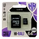 Карта пам'яті microSDHC HI-RALI 64GB Сlass 10 (з адаптером) - изображение 1