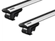 Серебристый алюминиевый багажник Toyota Highlander 2008-2014 Thule Wingbar Edge - изображение 5
