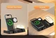 Беспроводная зарядка Magsafe стенд + часы ночник А 37 4в1 Fast 30W для Samsung, Galaxy Watch черная - изображение 3
