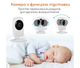 Видеоняня Baby Monitor SM-32 с датчиком звука беспроводная радионяня с портативным дисплеем и измерением температуры Поворотная радионяня с энергосберегающим режимом - изображение 4