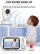Видеоняня Baby Monitor ABM600 с датчиком звука беспроводная радионяня с портативным дисплеем и измерением температуры - изображение 12