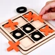 Деревянная игрушка Монтессори Крестики нолики Оранжевый/Черный - изображение 3