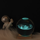 Декоративна 3D нічник кришталева куля Solar system Blue - зображення 3