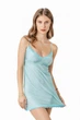 Нічна сорочка жіноча з мікрофібри та мережива Felisiya Lingerie Блакитний 143-902 S - зображення 5