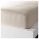 Простынь на резинке 160х200 см бежевая IKEA DVALA постельное белье двуспальное 100% хлопок ИКЕА ДВАЛА - изображение 5