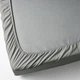 Простирадло на гумці 160х200 см сіре IKEA DVALA постільна білизна двоспальна 100% бавовна ІКЕА ДВАЛА - зображення 4