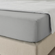 Простынь на резинке 140х200 см серая IKEA DVALA постельное белье двуспальное 100% хлопок ИКЕА ДВАЛА - изображение 5