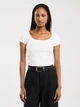 Футболка бавовняна коротка жіноча Big Star Missa 100 S Біла (5900714861636) - зображення 1