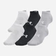 Набор коротких мужских носков Under Armour Unisex UA Essential 6pk Low 1386239-002 L 6 пар Черный/белый/серый (196886388766) - изображение 1