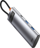 Hub USB Baseus Metal Gleam Series 7-in-1 USB-C to 2xUSB3.0/HDMI/USB Type-C/PD/SD/TF Grey (WKWG020113) - obraz 4