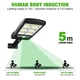 Вуличний ліхтар на стовп Solar Light 6COB із пультом на сонячних батареях чорний - зображення 6