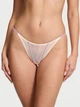 Комплект белья Victoria's Secret (лиф+трусики стринги) со стразами Sheer Shine 70B/XS розовый - изображение 6